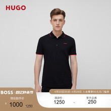 POLO衫 短袖 BOSS雨果博斯男徽标弹力棉修身 HUGO