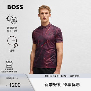 防晒T恤凉感速干 男士 BOSS博斯 印花Polo衫 25夏季 新款
