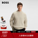 复古风绞花 冬款 100%羊毛 BOSS博斯 男士 宽松版 型毛衣