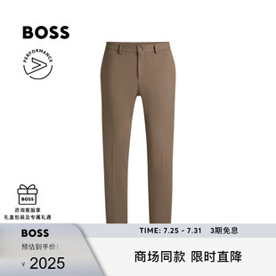 男士 2025春款 機能通勤系列 可水洗修身 不易皺長褲 BOSS博斯