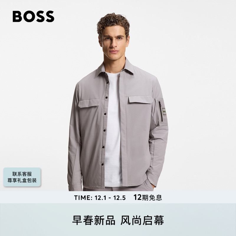【叠搭单品】BOSS博斯 男士26年春季新款宽松版型外套衬衫