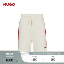 春夏条纹徽标棉质毛圈布短裤 HUGO BOSS男士