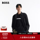 型衬衫 外套 男士 徽标饰片与尖领设计宽松版 弹力面料 BOSS博斯