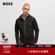 情人节礼物 运动卫衣 BOSS博斯 男士 运动风棉混纺拉链连帽卫衣