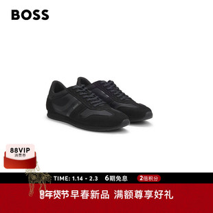 【情人节礼物】BOSS博斯 男士26年春季新款徽标细节跑步运动鞋