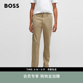 男士 BOSS博斯 款 弹力直筒卡其商务休闲易打理长裤 经典