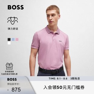 BOSS博斯 男士 弹力棉高尔夫短袖 Polo衫
