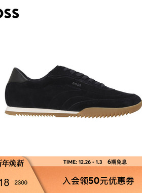 【新年礼物】BOSS博斯 男士2025年秋季新款皮革材质低帮运动鞋