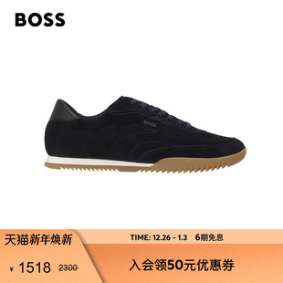 新年礼物 新款 BOSS博斯 2025年秋季 皮革材质低帮运动鞋 男士