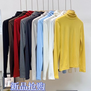 熙 女长袖 秋冬新款 打底衫 T恤内搭高弹显瘦小杉 高领修身 yuanxi元