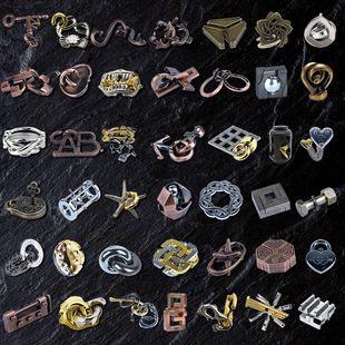 鲁班锁解锁地狱24小学生九连环成人礼物孔明锁puzzle老人益智玩具