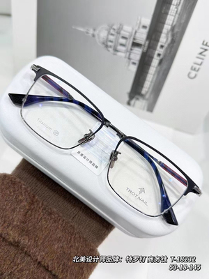 18232商务钛眼镜框男款近视可配度数变色大脸眼睛架