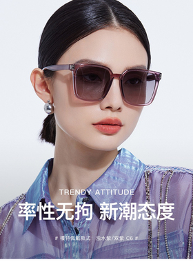 B0761新款韩版大框潮流墨镜女优雅TAC太阳镜出游防晒遮脸显瘦墨镜