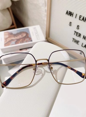 98213新款眼镜复古大框双色眼镜超轻纯钛眼镜框护目眼镜