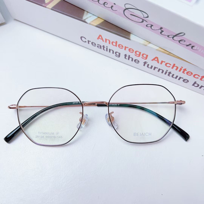 28138韩系潮流素颜百搭平光镜复古文艺金属简约钛光学架厂家