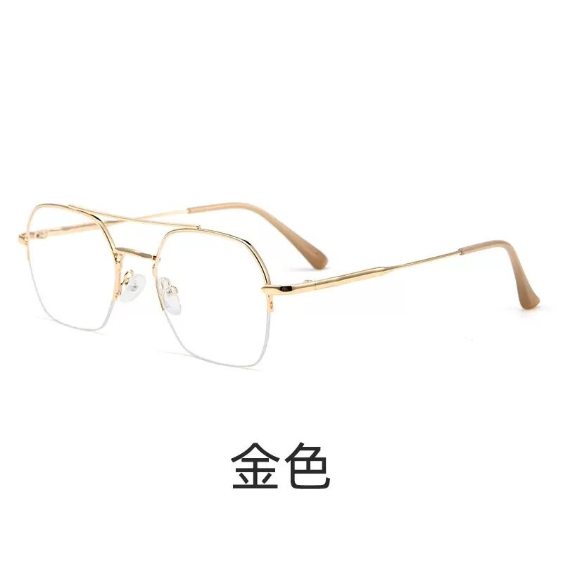 陈伟霆同款眼镜17072F多边形双梁复古近视眼镜框轻男士半框眼镜架