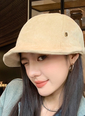 英伦复古显脸小百搭贝雷帽女