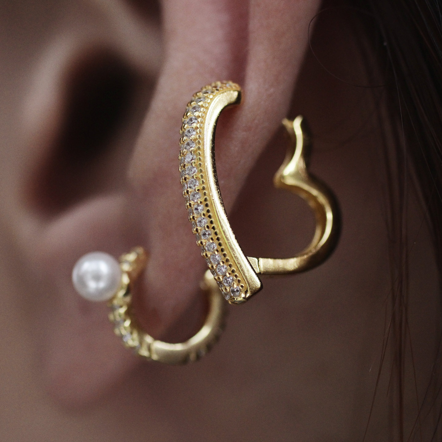 Viyami法式复古爱心耳环