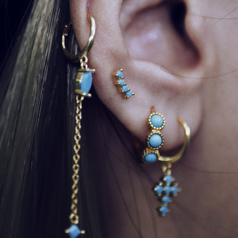 VIYAMI异域风情92银贵妇气质耳环