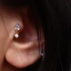 人鱼泪耳钉水滴耳骨钉小耳朵复古小巴洛克韩国精致个性 潮女ins风
