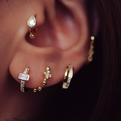 几何耳钉简约冷淡风耳骨环耳骨钉