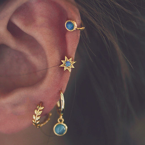 VIYAMI度假风925银澳宝耳环耳扣