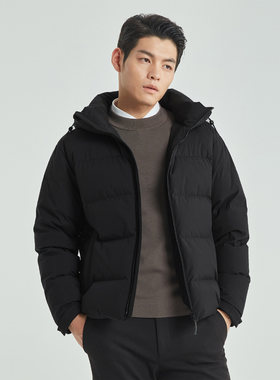 G4DRF2022利家秋冬男士防水透气简约厚连帽羽绒服保暖大码外套190