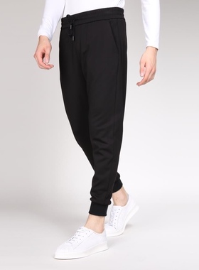 343536号利家秋冬新款男士厚中腰修身小脚休闲运动裤弹力长裤