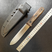 毕方制作升级版 中直户外刀1085碳钢手工蛤刃凯普特BC野营生存直刀