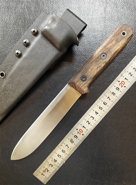 毕方制作升级版中直户外刀1085碳钢手工蛤刃凯普特BC野营生存直刀