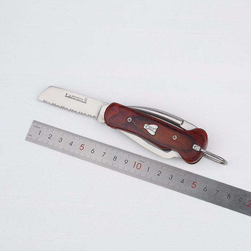原厂一手货源出口法国品牌laguiole彩木手柄渔夫刀收藏级别海事刀