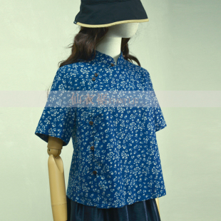 女夏 百搭显瘦衬衣气质上衣漂亮小衫 仙衣裾高级感复古棉麻短袖 衬衫