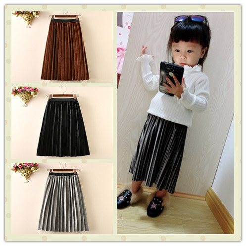 新品秋冬小女孩宝宝亲子丝绒裙