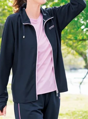 2025年夏日本代购女士高领防晒脖子长袖指孔防汗散步上衣 有大码