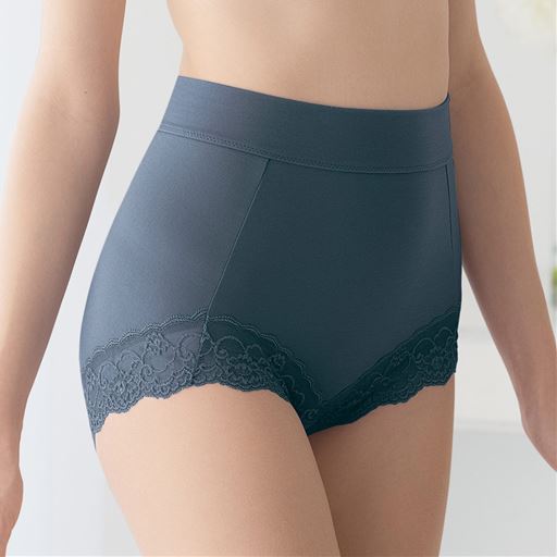 2025年秋日本代购纯色蕾丝边高腰提臀舒适三角内裤 有大码