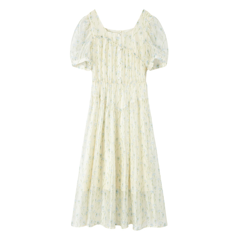 佧茜文方领立体线连衣裙,女装/女士精品,连衣裙,淘宝优惠券,粉丝福利购,淘宝优惠卷