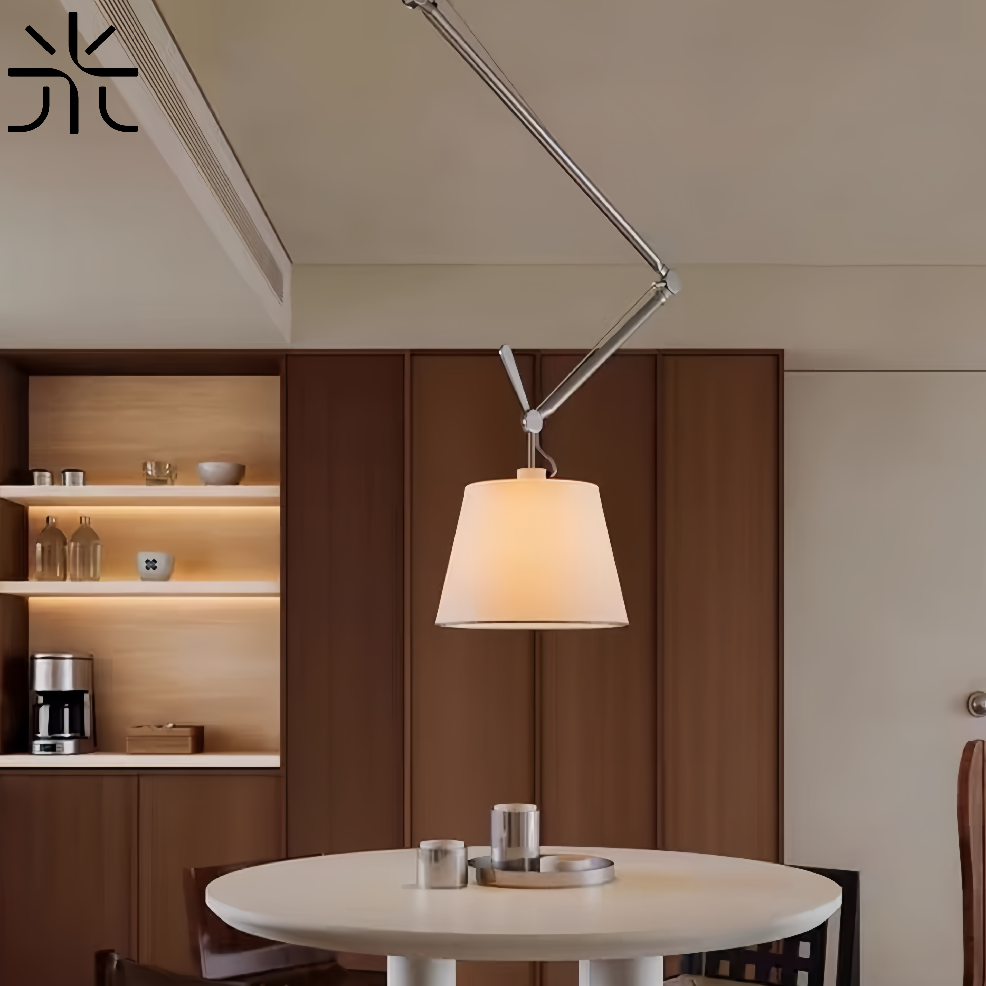 长杆摇臂餐厅吊灯包豪斯设计师可移位中古风吊灯阅读灯2025新款