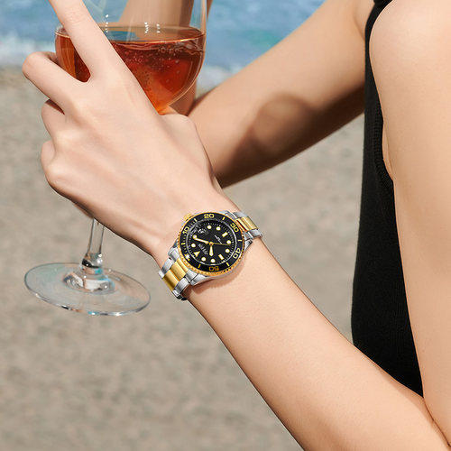 聚利时2024新款防水夜光钢带腕表