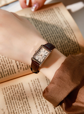 【邢菲代言】聚利时手表女款小众轻奢上班族高级感方形女士石英表