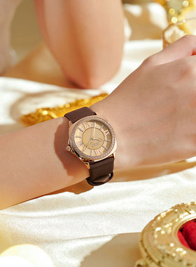 聚利时手表女款2026新款复古时尚优雅百搭正品防水石英腕表1401