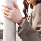 聚利时手表女款 小众轻奢女表红色手表本命年生日礼物送女友送闺蜜