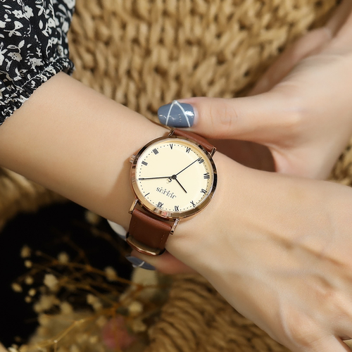 罗马数字防水石英女表