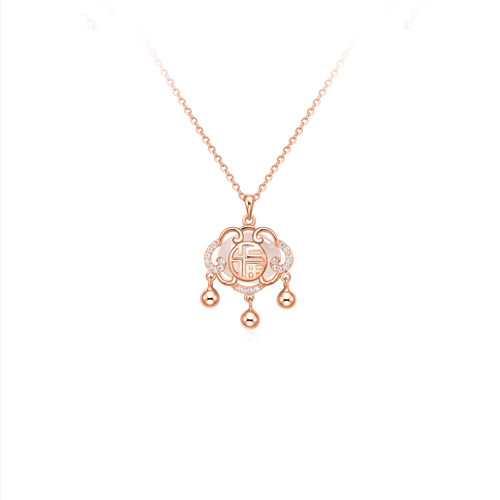 聚利时平安锁项链高级感