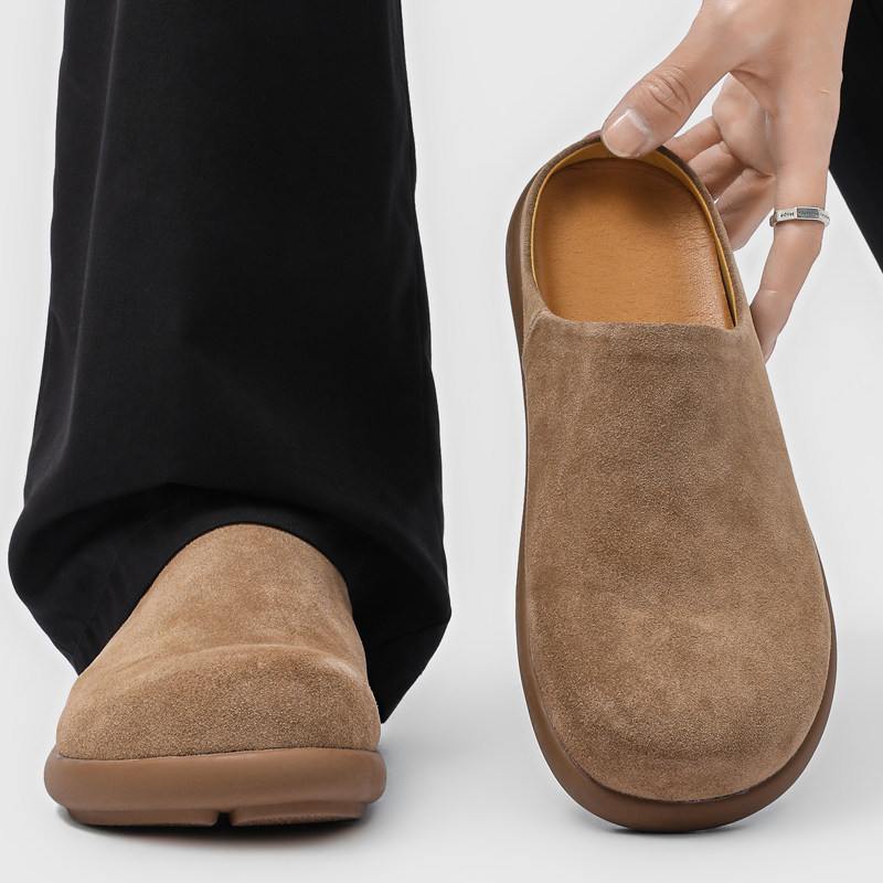 小土豆勃肯鞋厚底包头拖鞋男女款2026新款男士一脚蹬懒人鞋乐福鞋