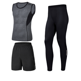 青年男生短袖短裤运动套装夏季跑步健身服加肥加大码宽松篮球衣胖