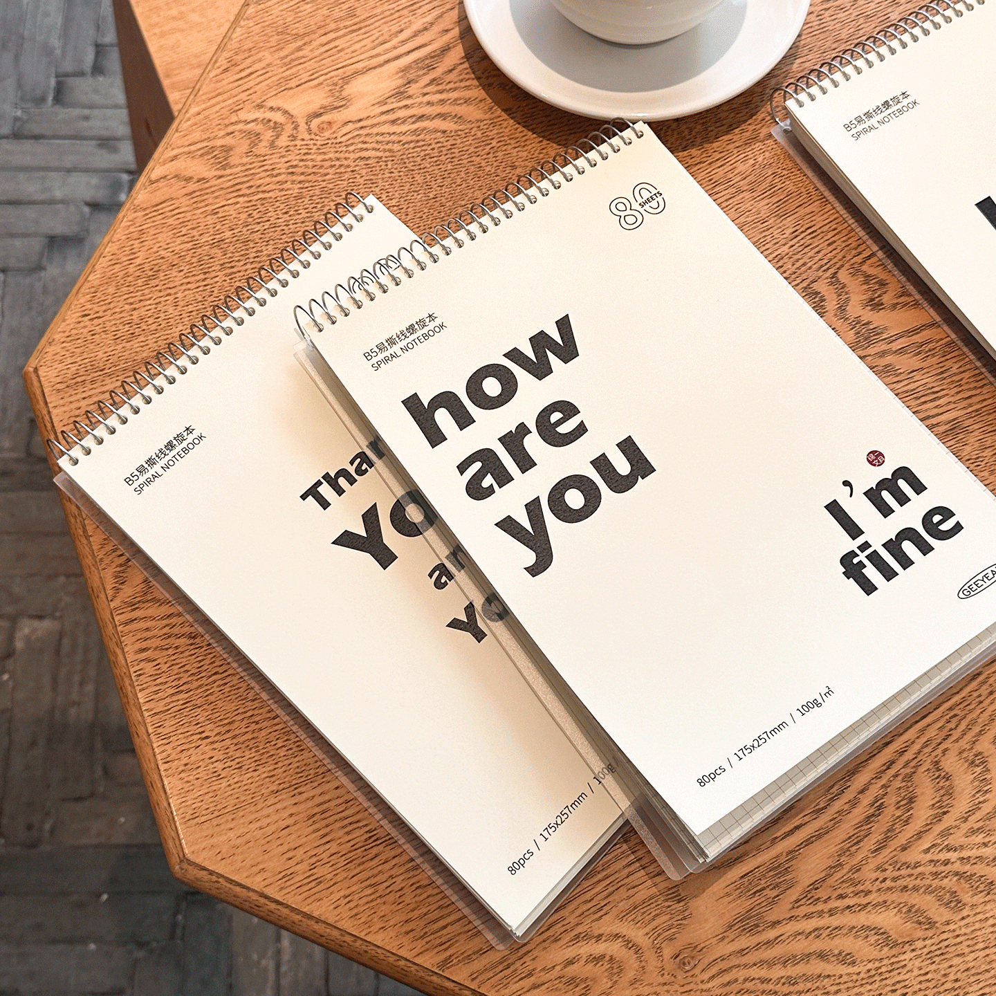 可撕上翻螺旋线圈本B5加厚笔记本子简约大学生考研横线方格本ins风创意网格本不硌手竖翻小本子易撕线记事本