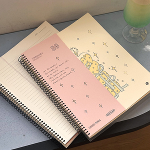 许愿苹果A4可撕螺旋线圈本横线本本子学生高颜值 大尺寸线圈本记事本ins考研笔记本记录本简约日记本
