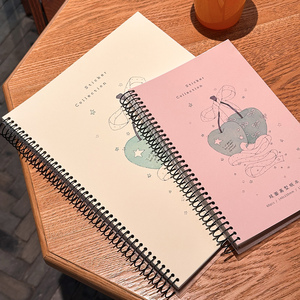 A4樱桃苹果双面离型纸本A5手帐胶带册素材本PET离型本子贴纸收集册离型纸本收纳离行本加厚离形本手账收集本