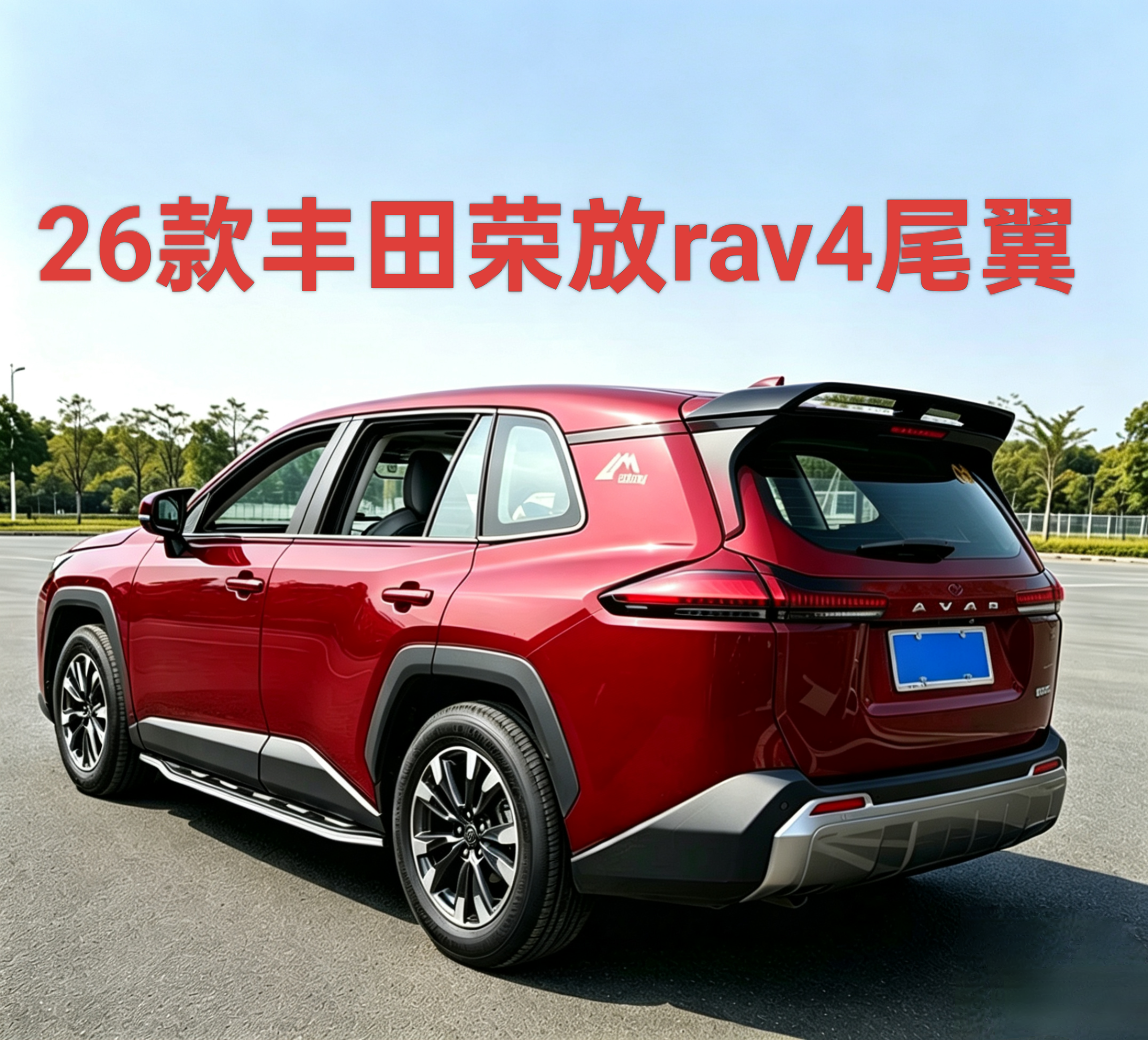 适用于26款丰田荣放rav4尾翼威兰达车顶运动定风尾翼升级外观