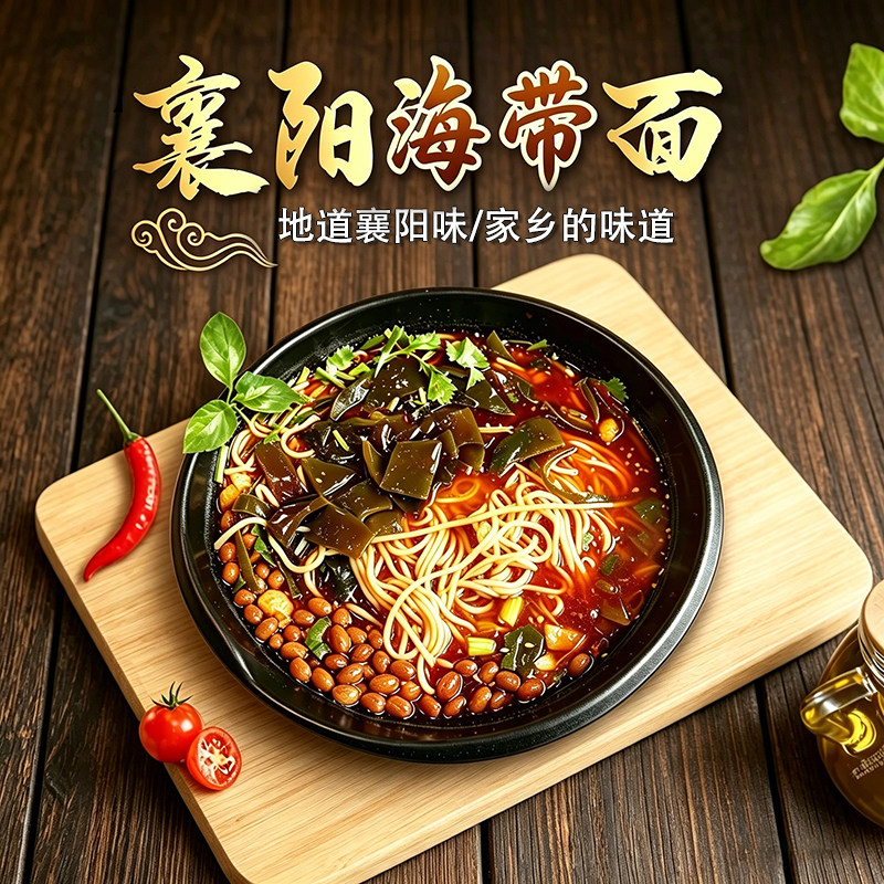 和泰来襄阳海带面香辣牛油面襄樊牛肉面牛杂面豆腐面特产礼盒包邮
